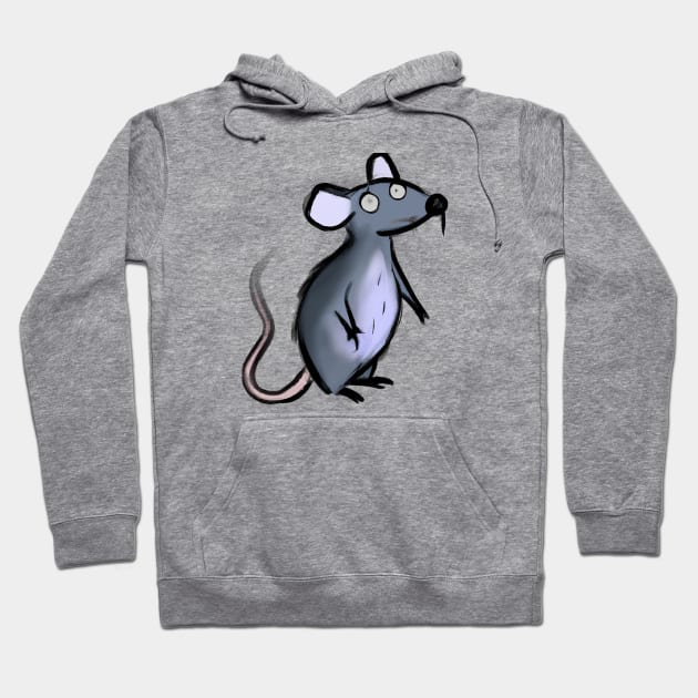 Cute Rat Drawing Hoodie by Play Zoo
